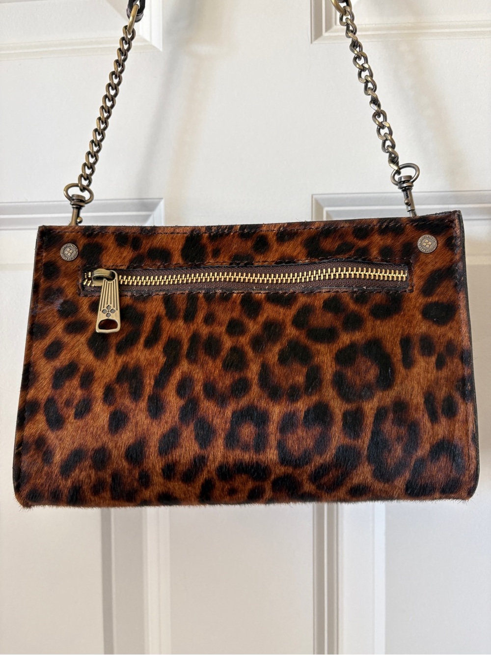 Patricia Nash Leopard Haircalf Shoulder Bag in Brown and Black Leopard Print - Picture 2 of 11